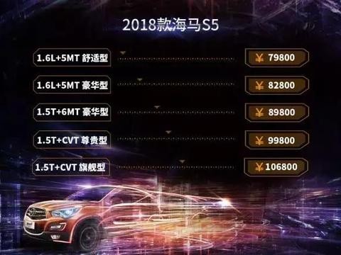 产品升级达50项 2018款海马S5强力上市