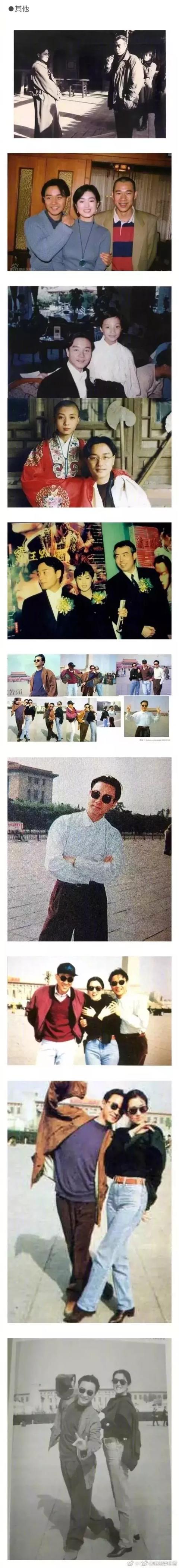 张国荣在《霸王别姬》的剧组图，我看了不下100遍