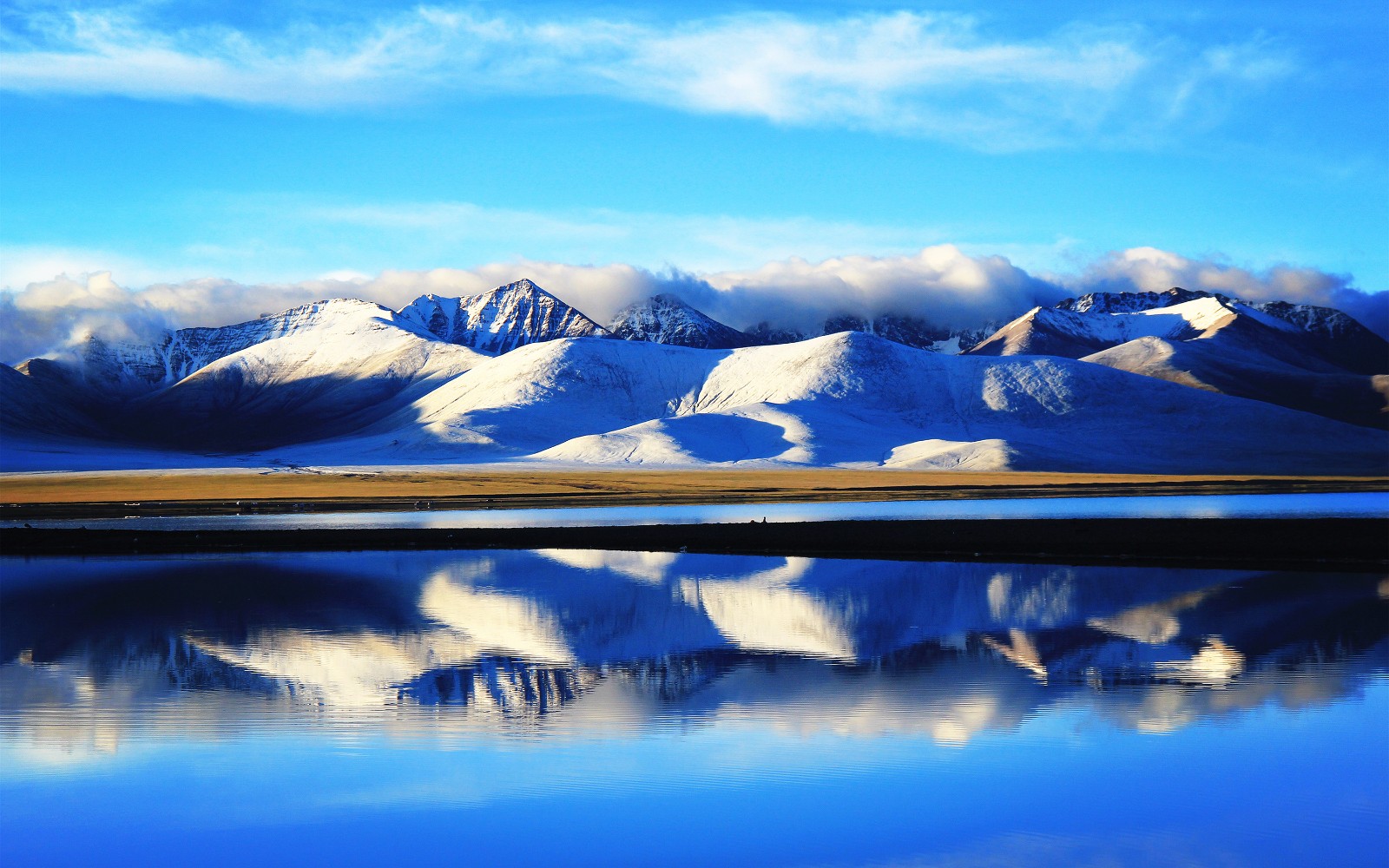 川藏上最美的湖泊——然乌湖_雪山