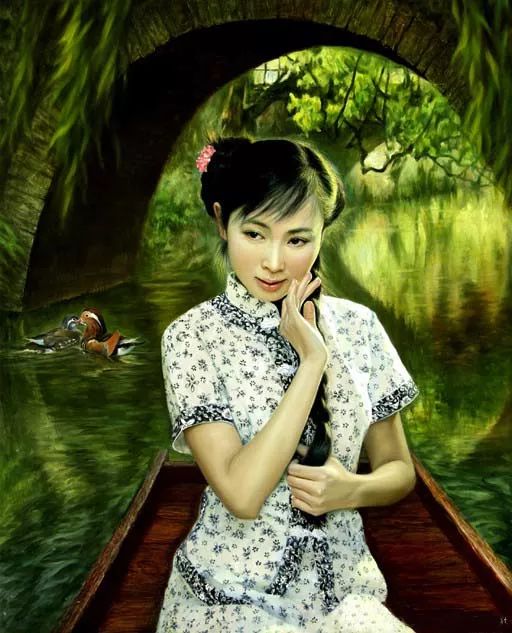 除了给亲生女儿画的裸体，李壮平还画过这些作品