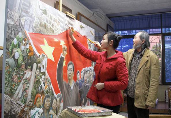 除了给亲生女儿画的裸体，李壮平还画过这些作品
