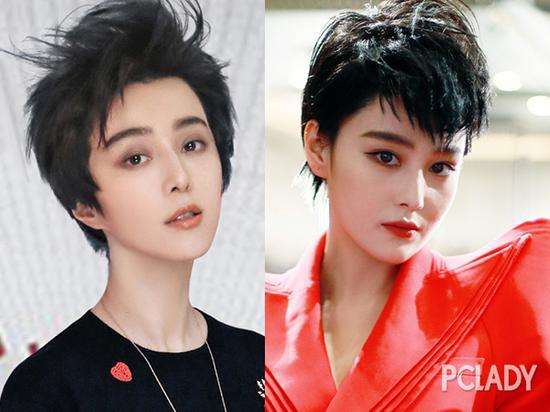 短发的样子,两人确实有点像