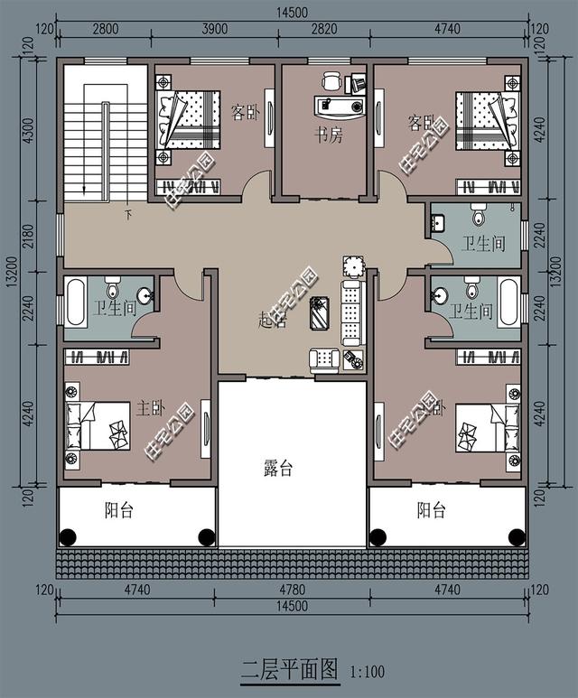 新中式农村别墅,15米x13米,新版平面图方案更实用?