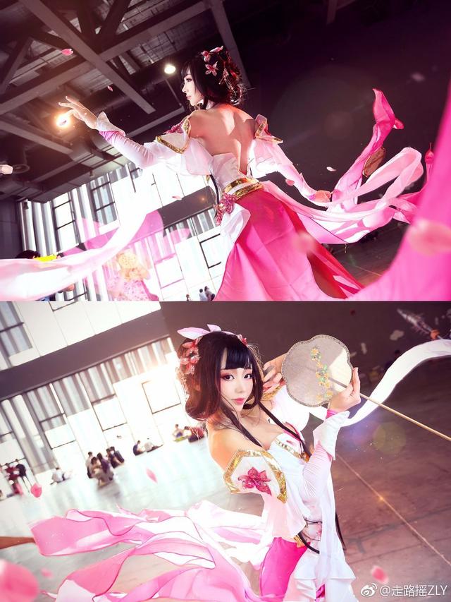 cosplay服装古风胸大,上海cosplay服装店 《牡丹亭》甄姬最新皮肤cosplay古风美女,大长腿美哭了!