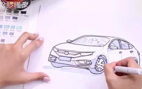 美女手绘评思域 这是一台被性能耽误了的买菜车