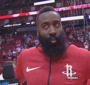 哈登场边接受采访遭戈登