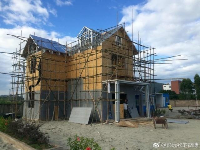 建筑河源汇龙别墅建造样板房全过程,带你实拍装配式了解轻钢花园别墅图片