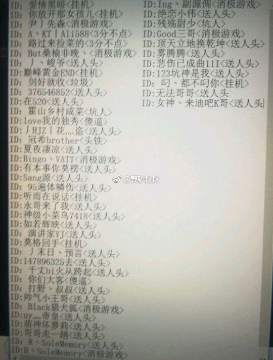 LOL玩家效仿黑店百地,建诺克萨斯死亡小本本