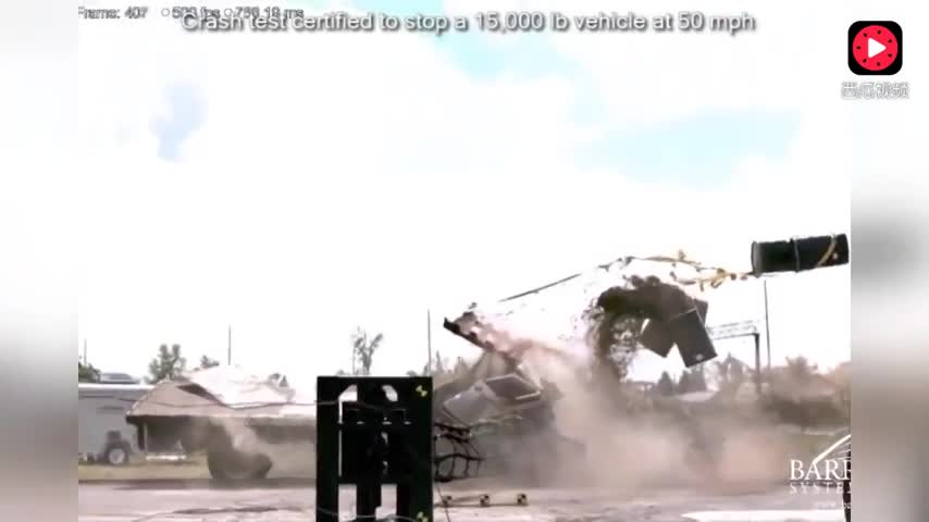 新型的汽车阻拦网，大卡车也拦得住！