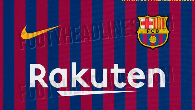 巴萨2018\/19赛季主场球衣曝光 条纹更细 深海