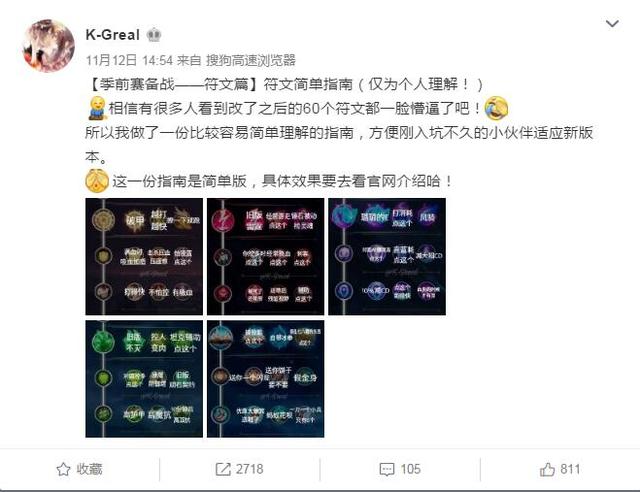 一张图看懂S8新版符文天赋
