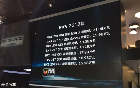 2017广州车展：2018款宝沃BX5正式上市