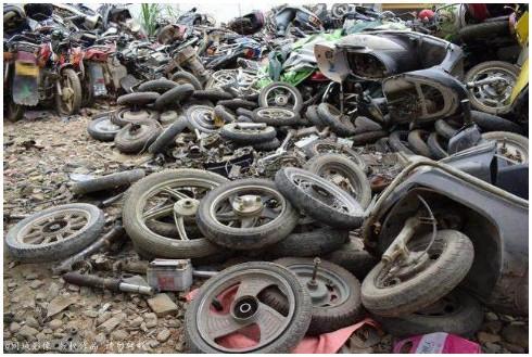 大家一起来看看你卖掉的废旧电动车和摩托车去