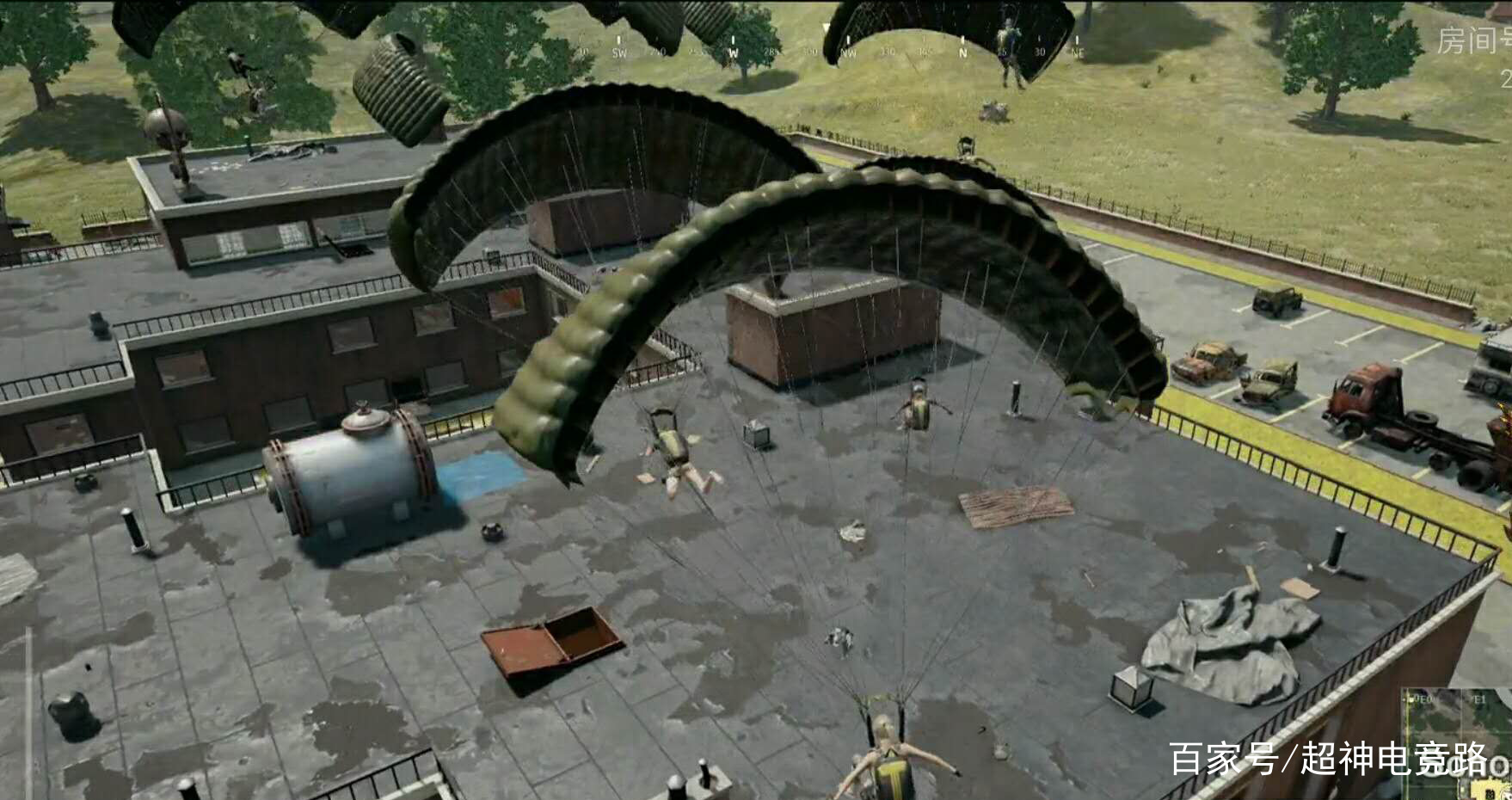 绝地求生所有人跳学校上课 最后把游戏玩成了