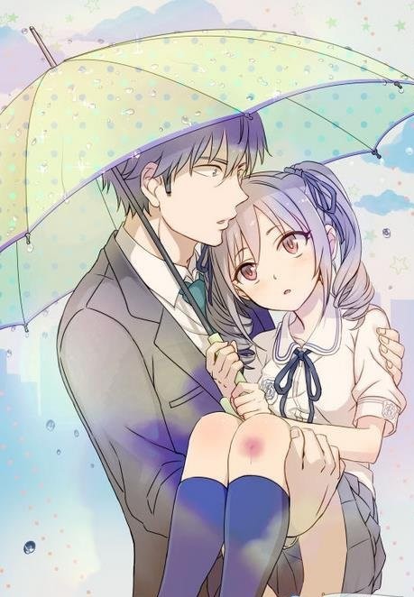 动漫二次元少女壁纸——公主抱是最温柔的动作,目光紧紧盯着你