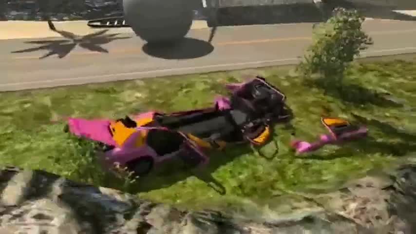 60吨大铁球高空坠落碾压卡车，画面酸爽到爆