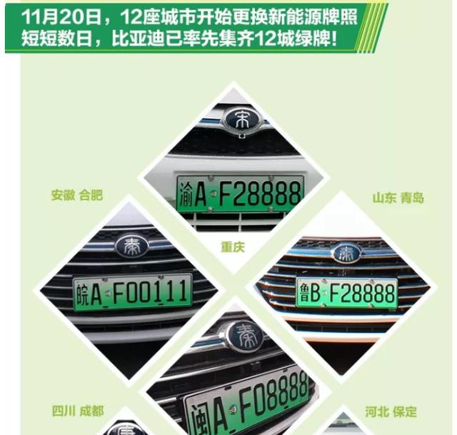比亚迪汽车最牛的车牌已出炉,覆盖12座城市!