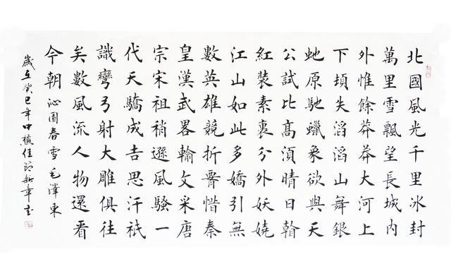 十书法家写《沁园春.雪》,毛体有气势,卢中南、