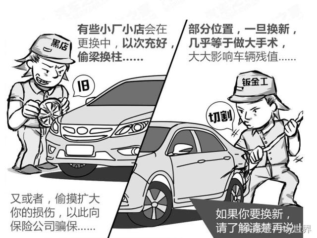 汽车出险了就只换不修,这样的便宜你占错了