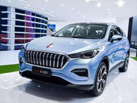 这台没有发动机的红旗车很前卫 Y字型进气格栅 黑色前雾灯罩