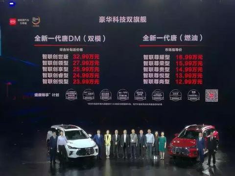 同级别最帅SUV全新一代比亚迪唐上市，12万开卖！网友：价格吓到