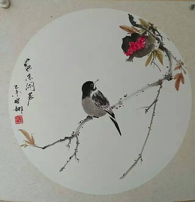 中国画写意花鸟团扇集锦