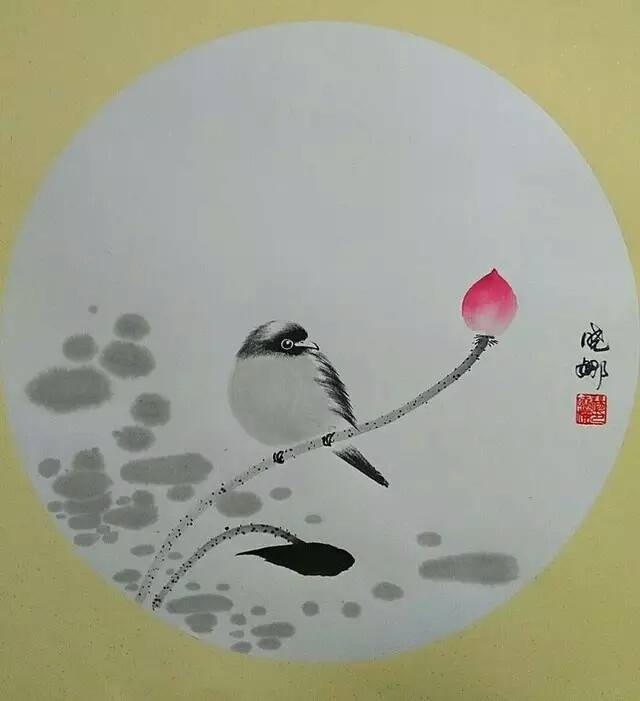 中国画写意花鸟团扇集锦