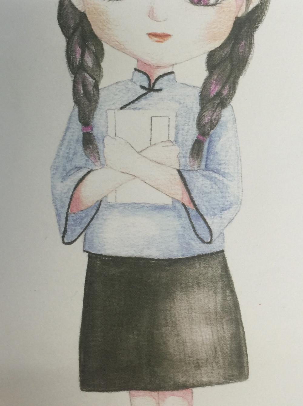 民国时期的学生装与现在的校服有何差距 彩铅