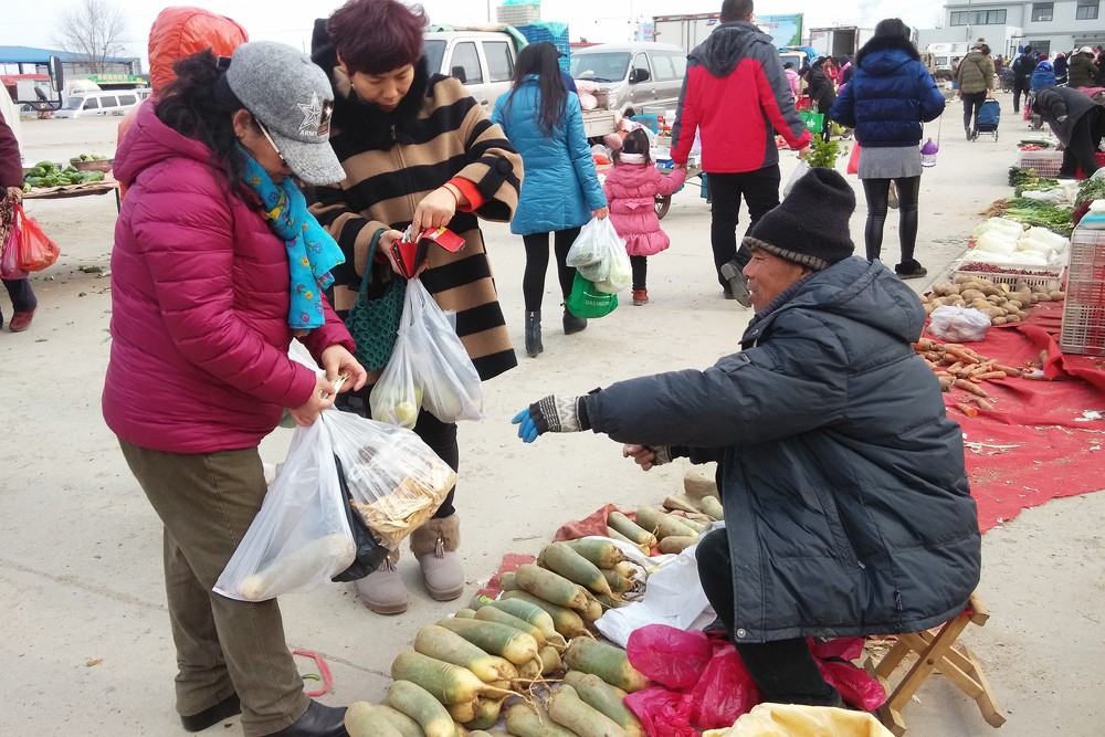 农民大叔赶集卖水果萝卜火了,1.5元一斤供不应求,年纯收入2万元