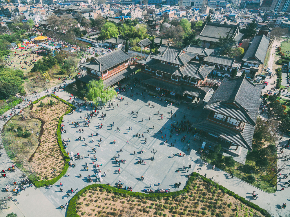 航拍西安青龙寺,陈凯歌电影《妖猫传》原型取景地