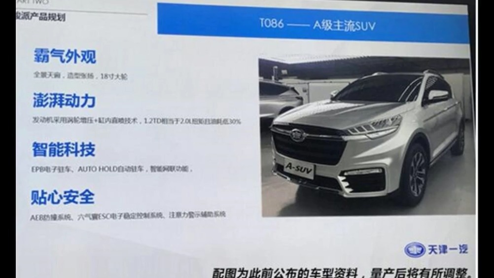 指望这翻身 夏利全新大型SUV曝光  ​