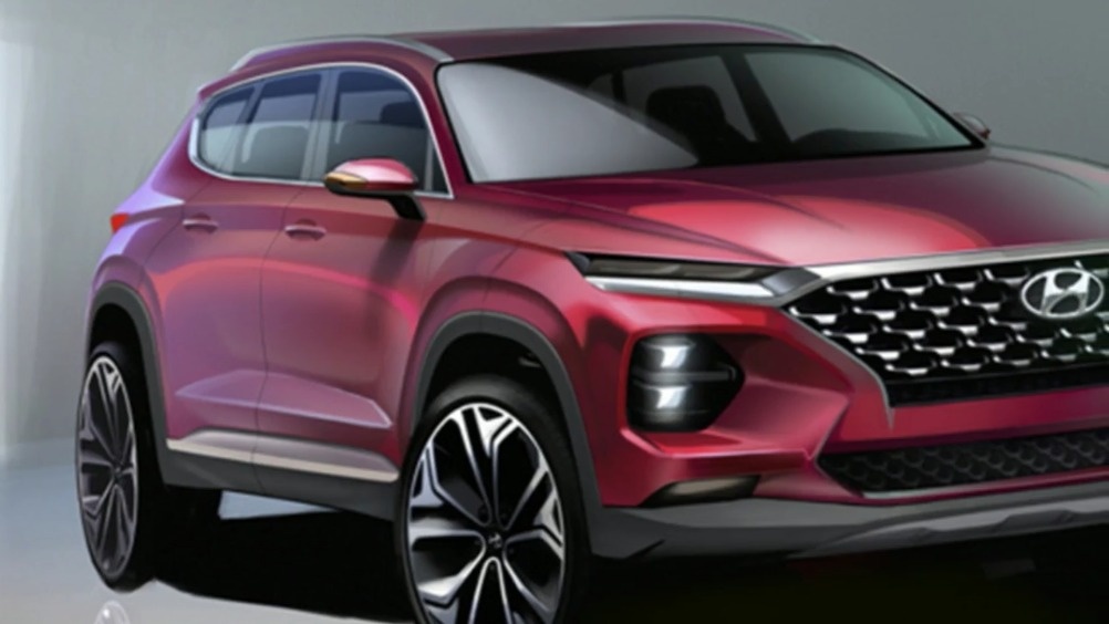 前脸很霸气 现代大型SUV效果图发布  ​