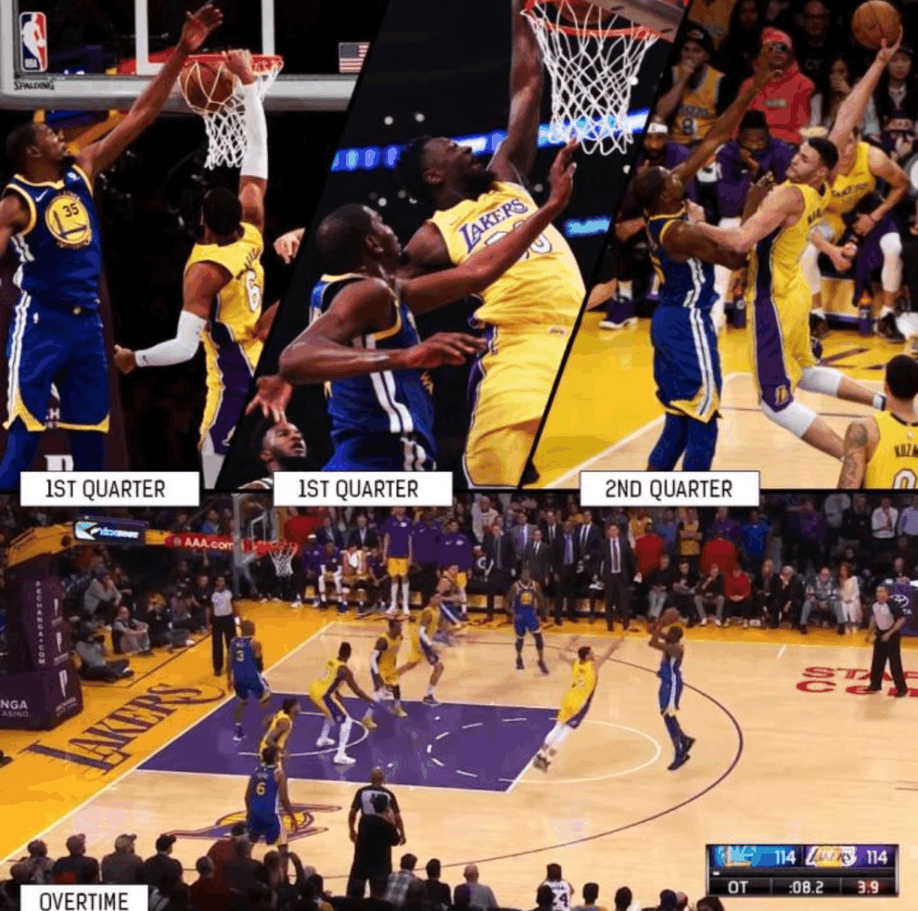 杜兰特神了nba今日十佳球阿杜四次上榜还送科比准绝杀