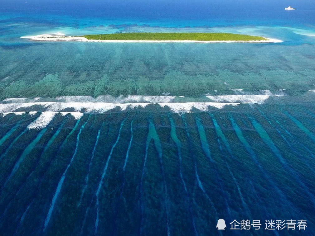 扼守南海门户 西沙七连屿全景高清卫星照