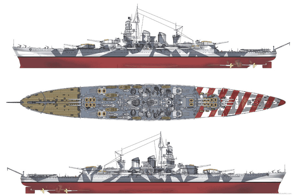 意大利战列舰比德国俾斯麦号更强,却被2枚炸弹轻易击沉