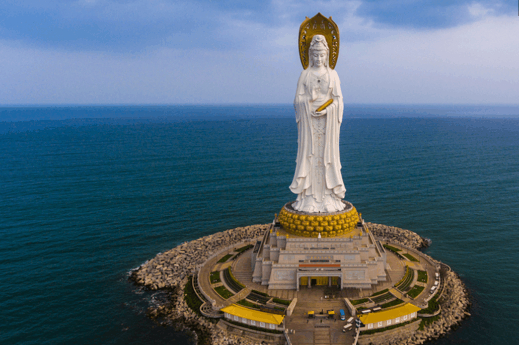 世界最高的海上观音像在中国,耗资8亿元, 由女神像都没有它高