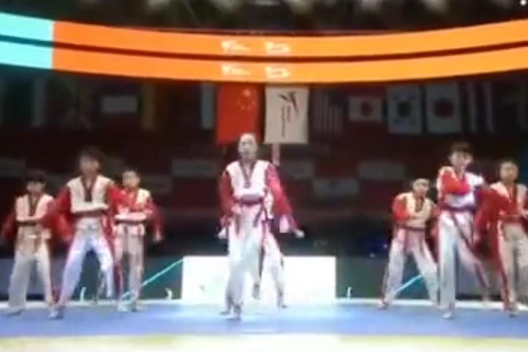 WT世界杯团体锦标赛，跆拳舞表演BGM是张艺兴的《SHEEP》