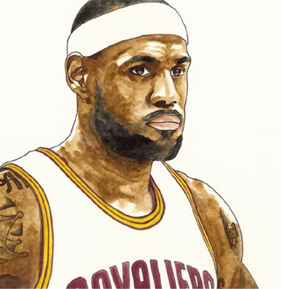 nba球星们经典的肖像画,和那些经典的场景