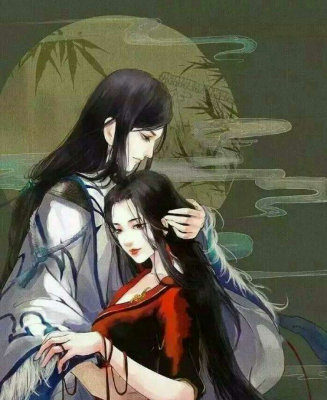 中国古代风情侣背景头像