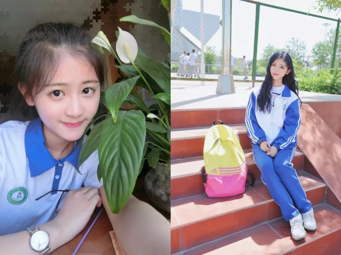 校服土00后女生被赞校服女神