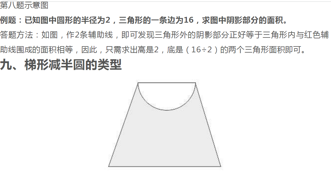 小升初数学常考题型,十大经典不规则图形面积