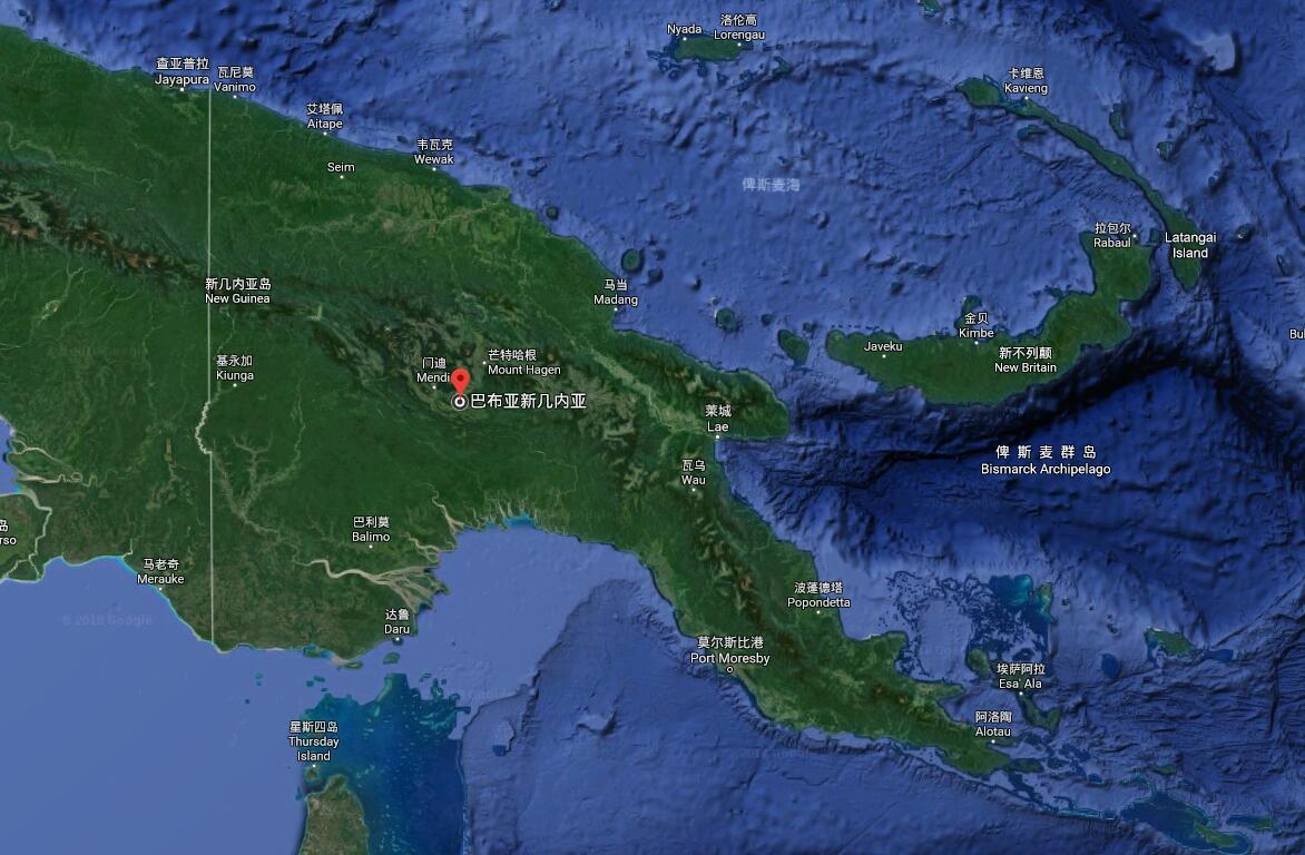 巴布亚新几内亚卫星图 - 巴布亚新几内亚地图 - 地理教师网
