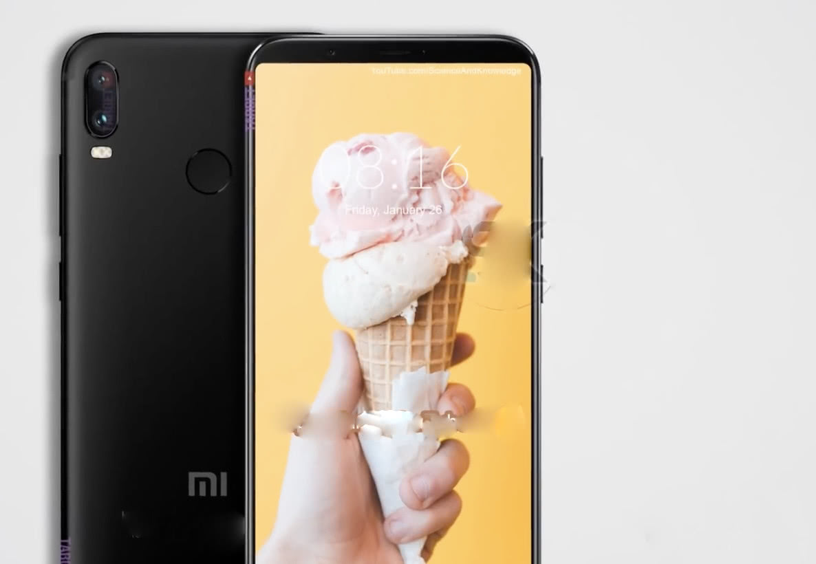 小米6X渲染图:6寸全面屏,前置2000W摄像头,金