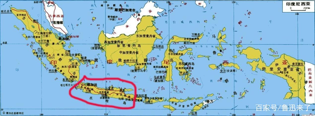 爪哇岛位于苏门答腊岛东南,巴厘岛西面到明朝永乐年间,爪哇顺塔国还曾