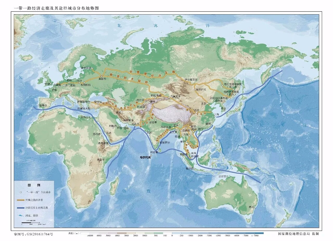 亚欧大陆地图