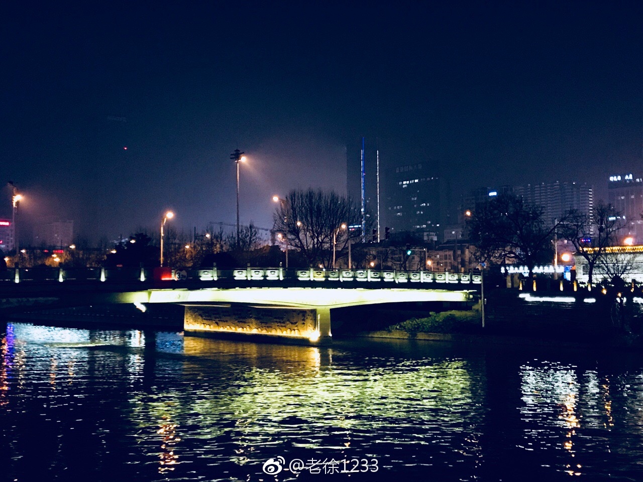 《具有历史文化气息的淮安北门桥夜景》摄觽5月28日