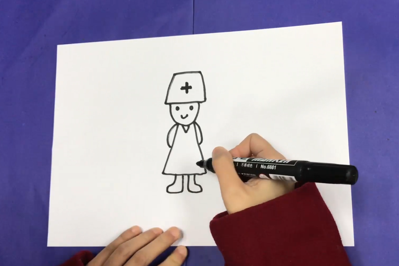 卡通医生怎么画?幼儿简笔画入门教程