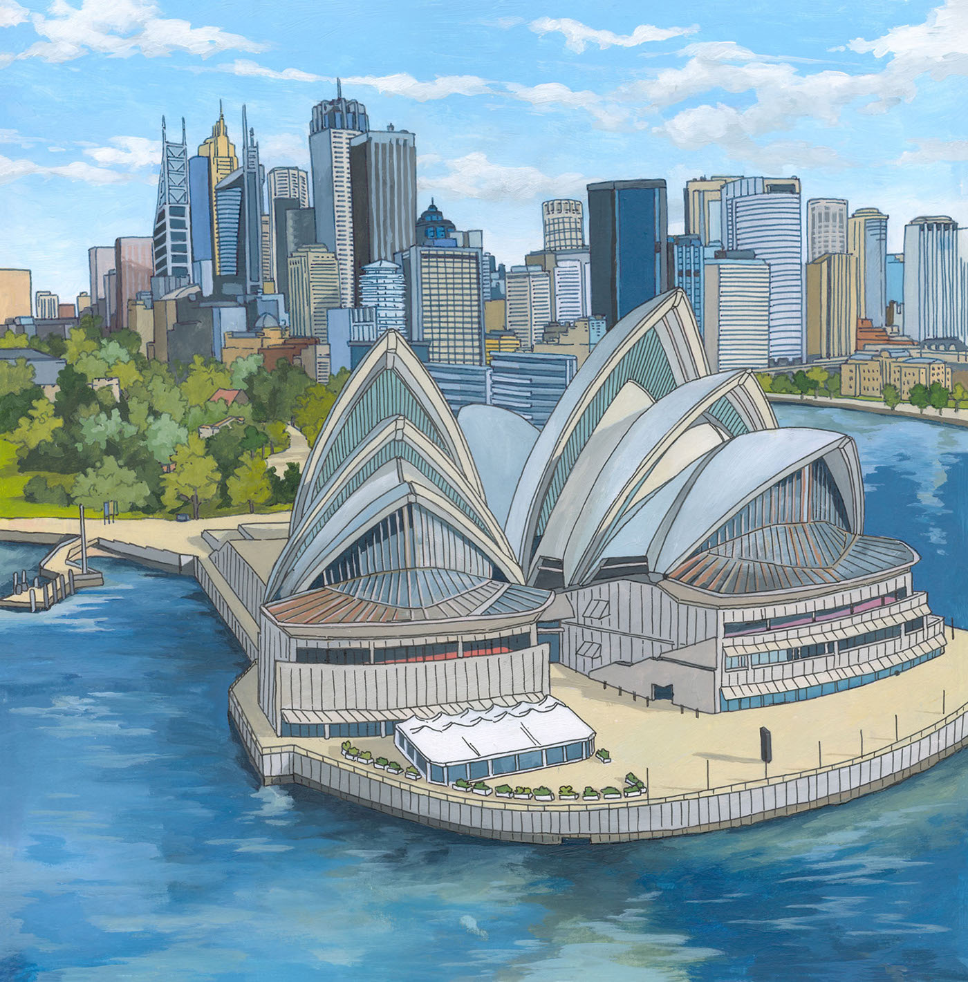 国外标志性建筑与风景插画 ‖.jonathan chapman