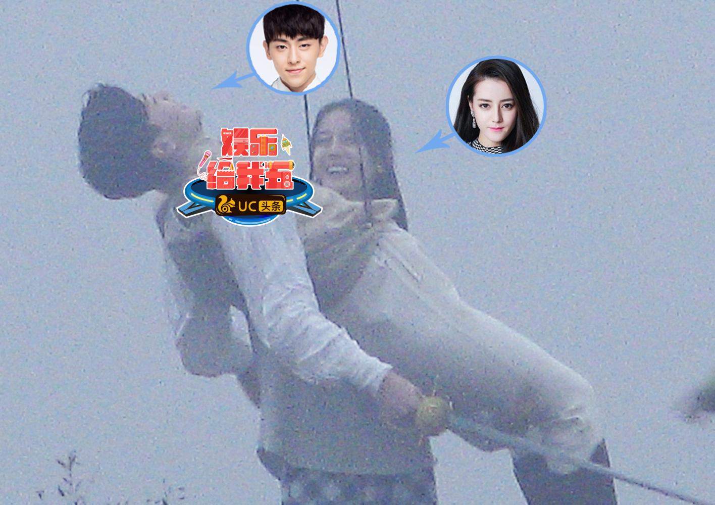 热巴不愧是怪力少女 片场对邓伦公主抱