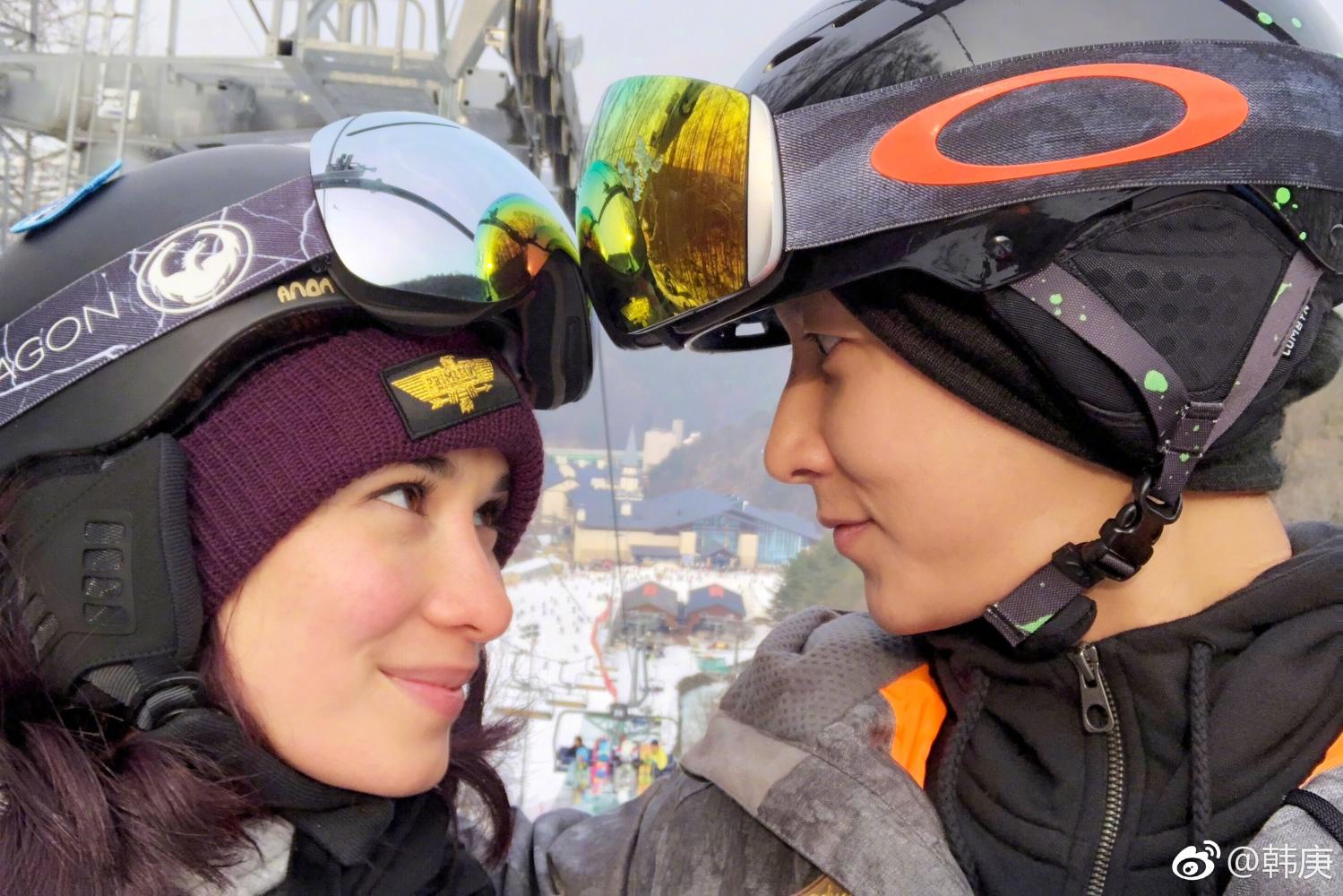 情人节撒狗粮! 韩庚东北话表白卢靖姗, 吴尊公布林丽莹正面照